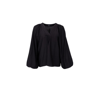 LUISA RAGLAN BLUSE BLACK COLOUR