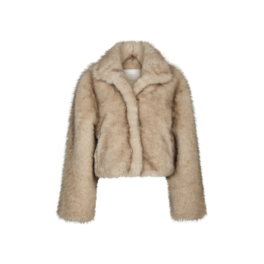 STEFF FAUX FUR JAKKE NEO NOIR