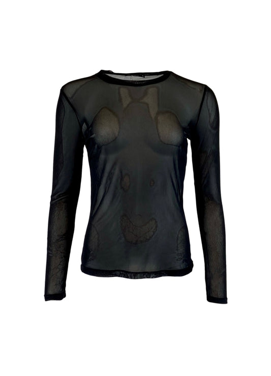 ANNIE MESH BLUSE BLACK COLOUR