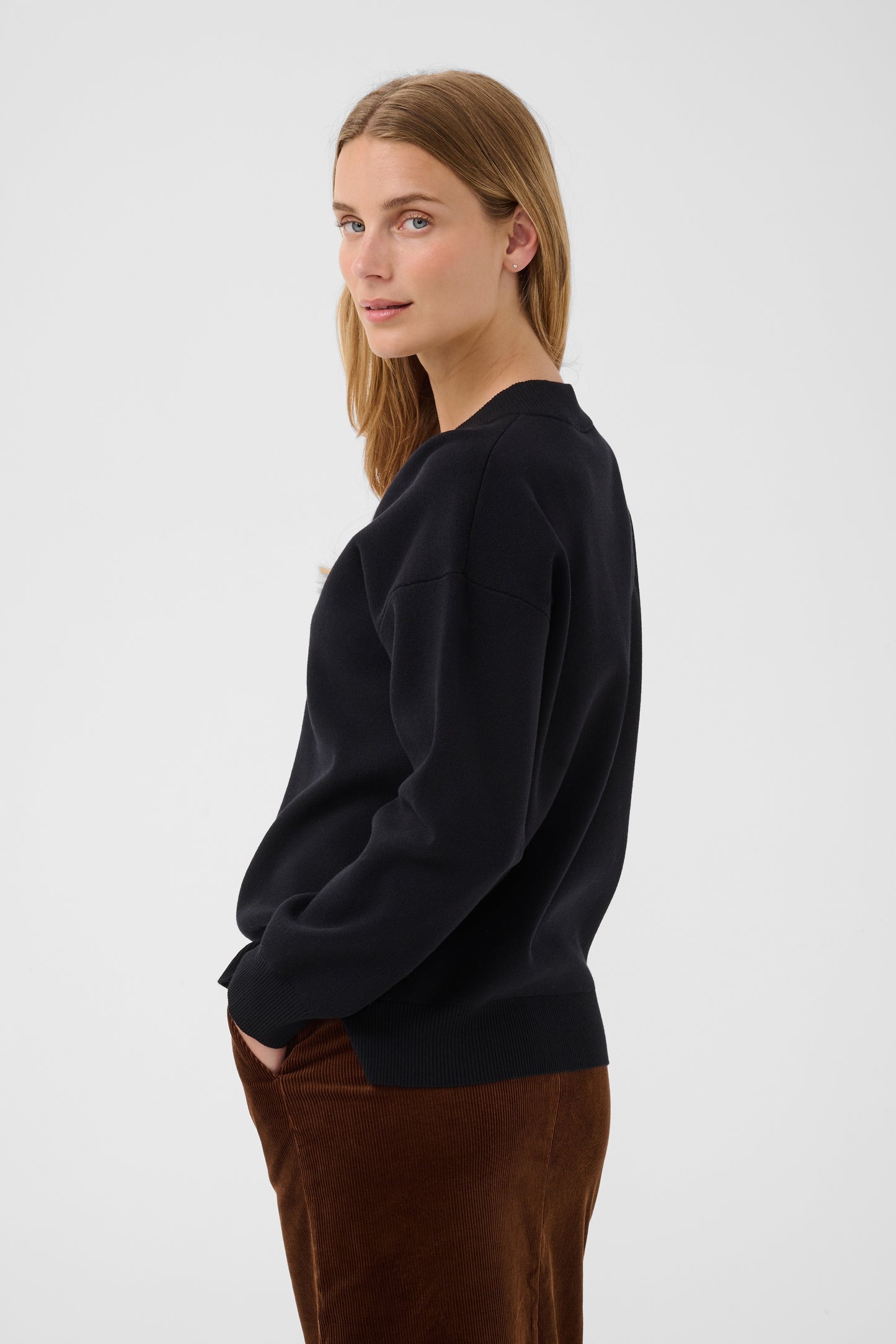 CHANTALLY STRIK PULLOVER SORT PT