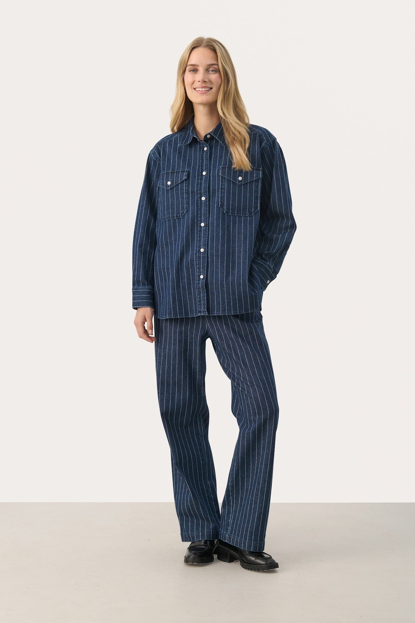 Collette Stribet Denim Skjorte
