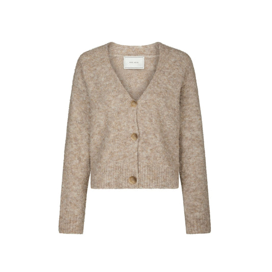 Lavanda Boucle Strik Cardigan Neo Noir