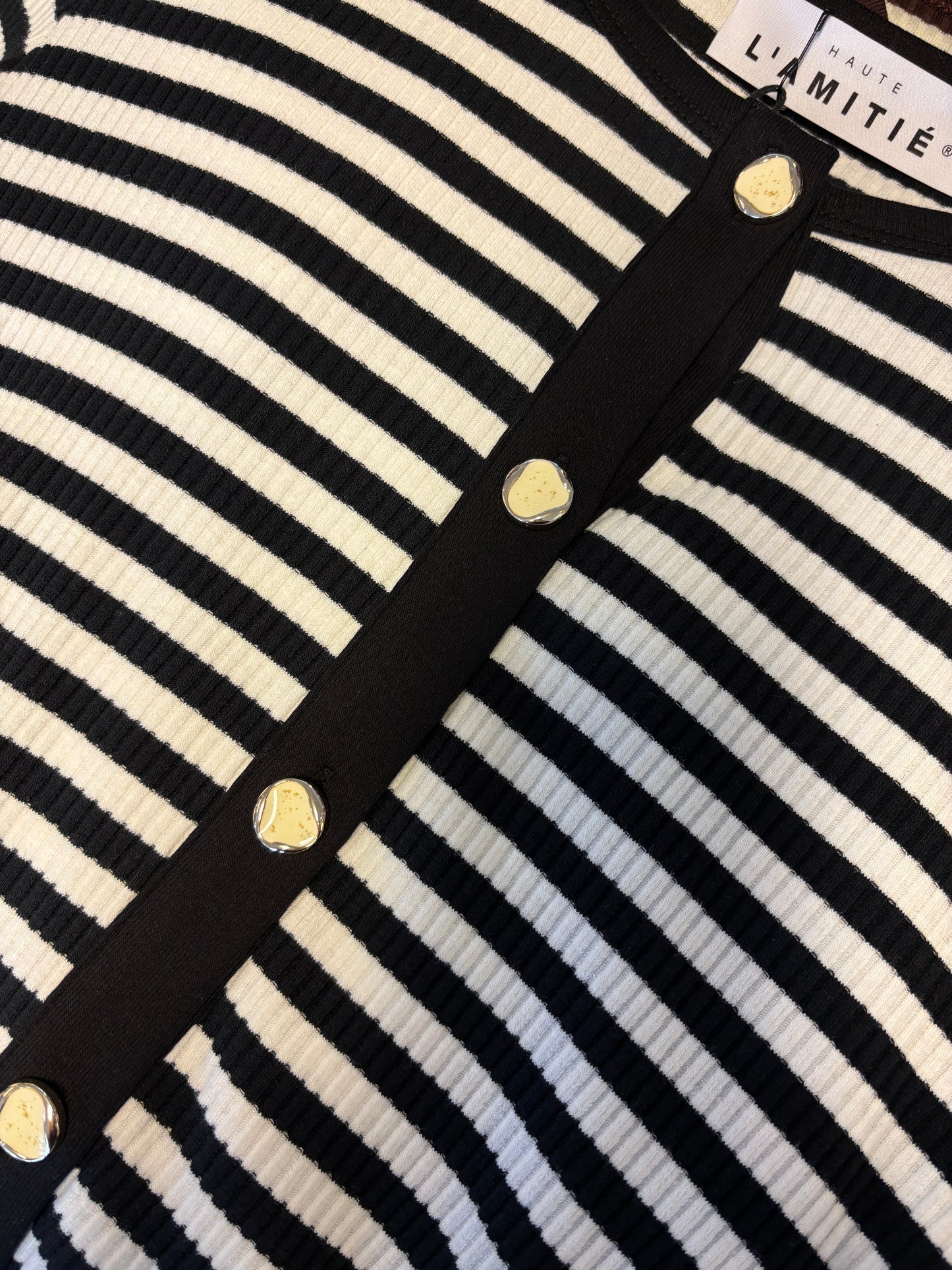 Rib Striped Cardigan