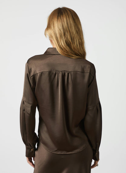 NAJA SATIN BLUSE NEO NOIR
