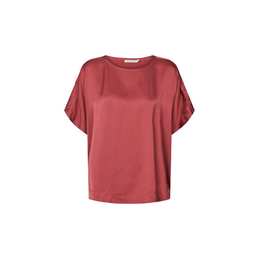Serena Solid Lacey Bluse