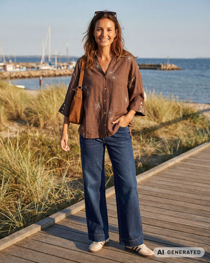 LYDIA BLUSE BRUN PREPAIR