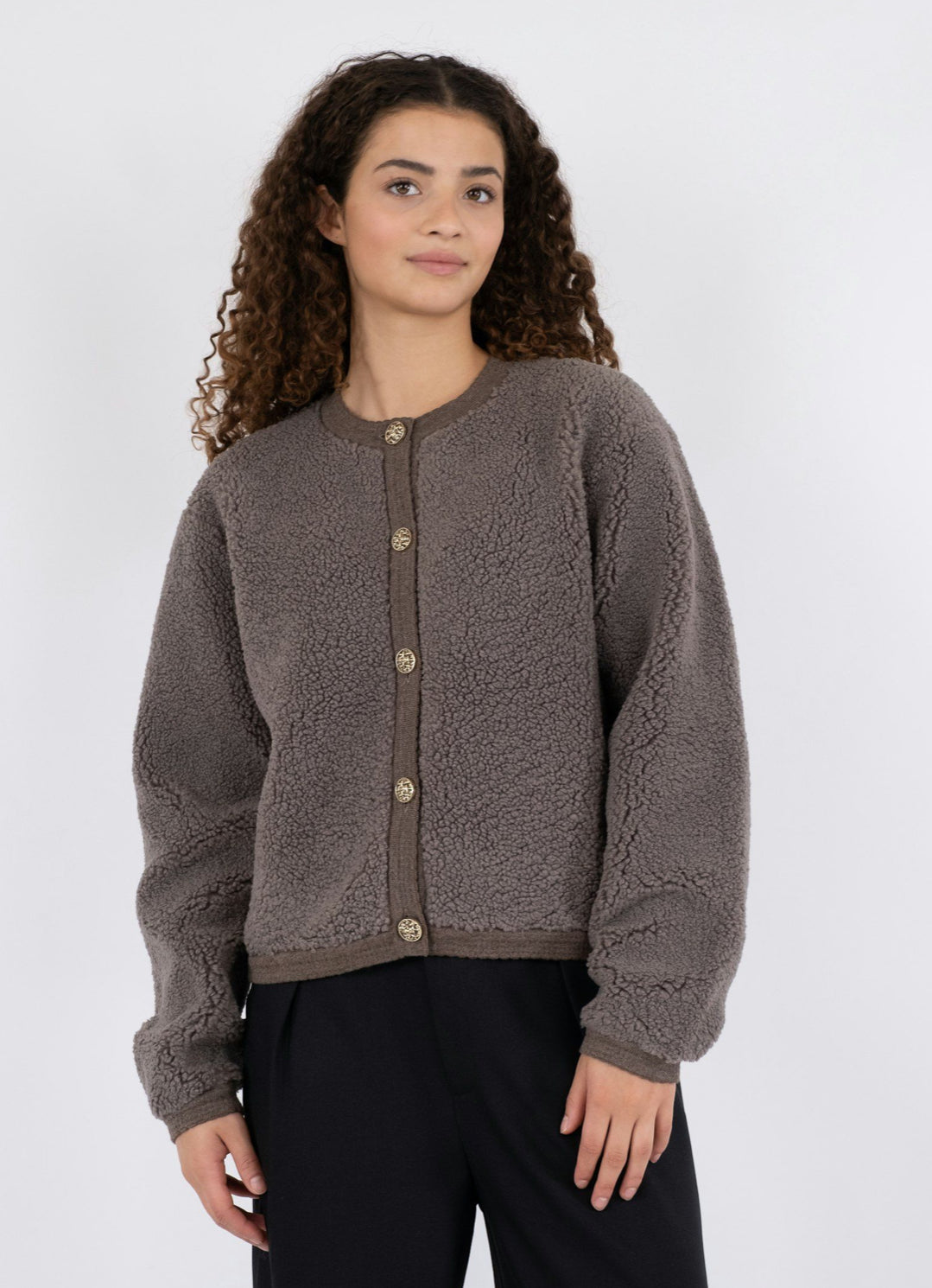 LIMO FLUFFY KNIT CARDIGAN
