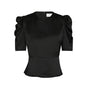 BENUA HEAVY SATEEN BLUSE SORT NN