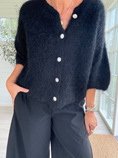 BJOERK CARDIGAN BLACK COLOUR