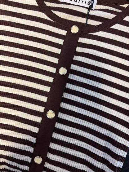 Rib Striped Cardigan