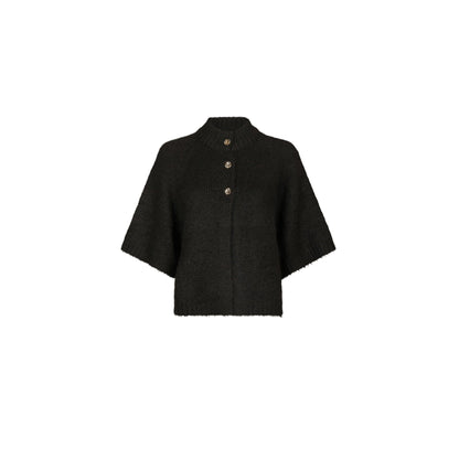 BENUTA FLUFFY KNIT CARDIGAN NEO NOIR