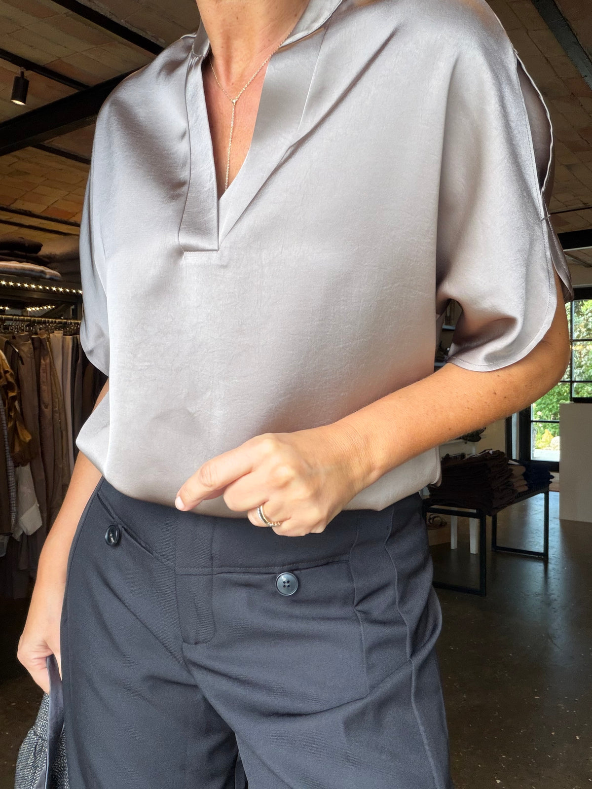 ANELLE HEAVY SATEEN BLUSE NN (263)