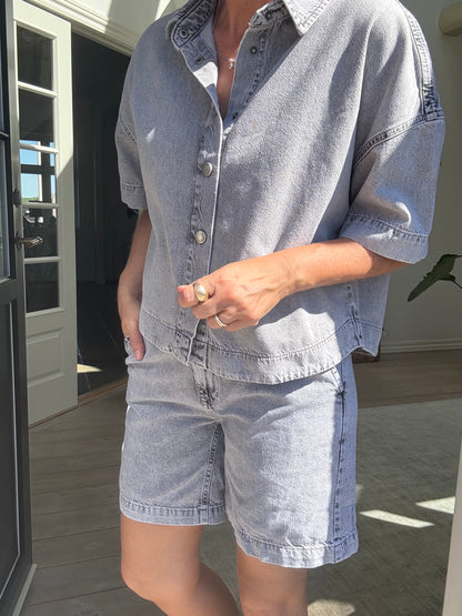 Malo Boxy Denim Skjorte