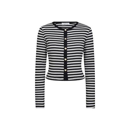 Rib Striped Cardigan
