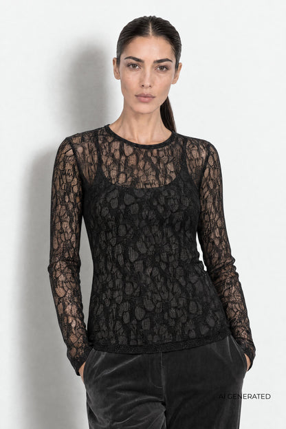 URINA 1 MESH BLUSE LR (148)