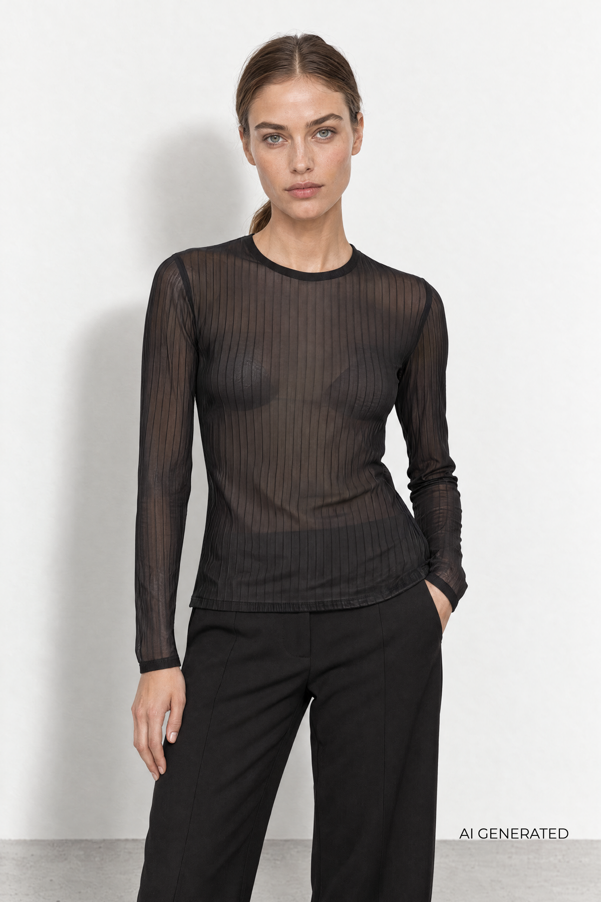 UWA 1 MESH BLUSE LR (148)