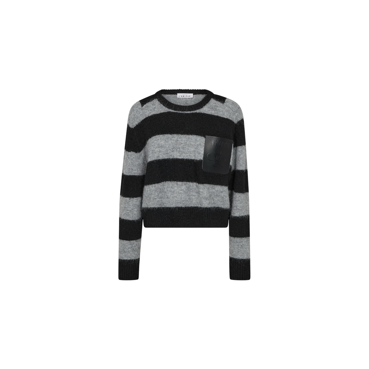 DARCIA CROP POCKET STRIKTRØJE HL