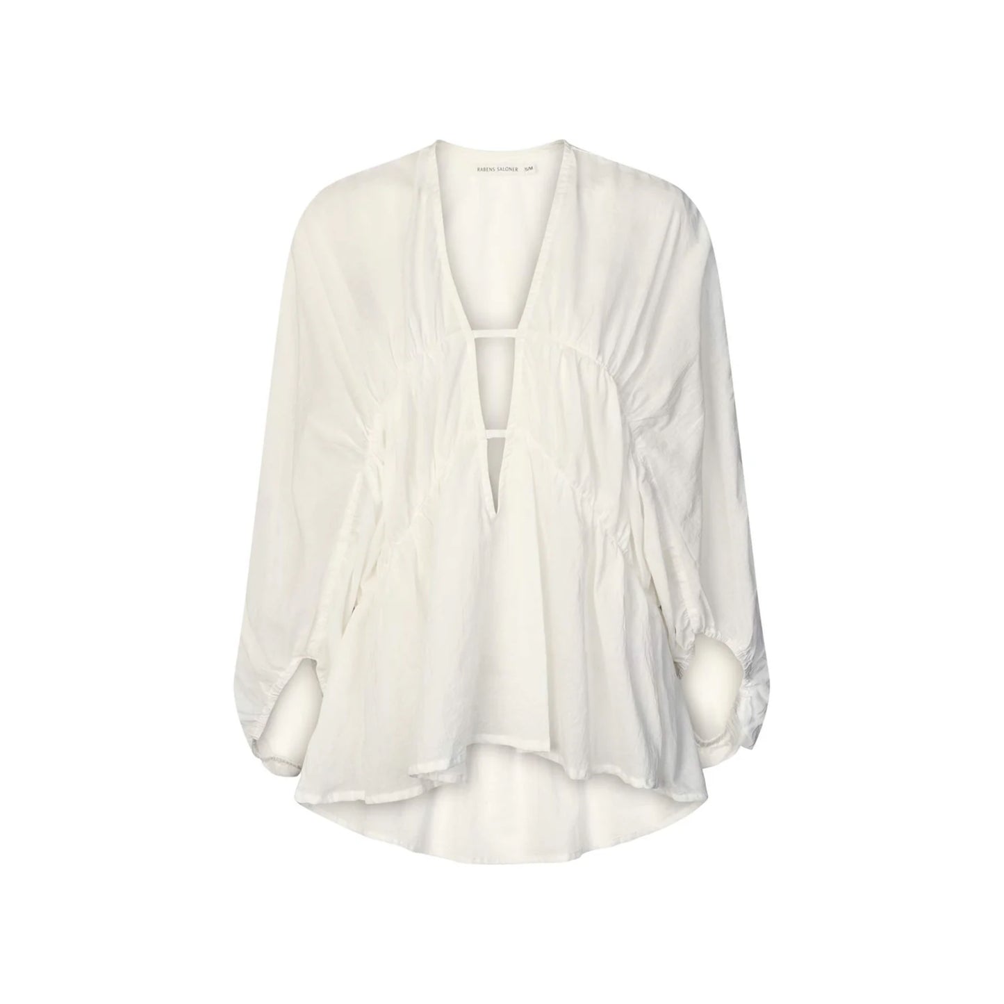 Corrie Cotton Voile Deep V-Neck Top