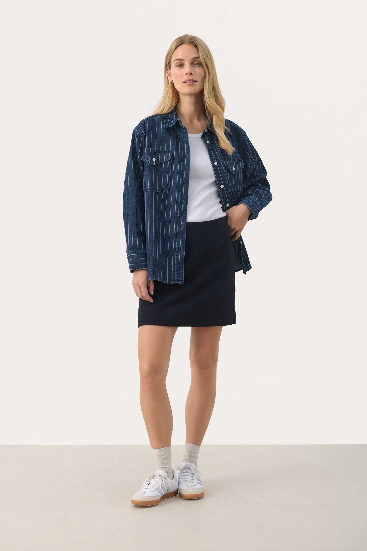 Collette Stribet Denim Skjorte