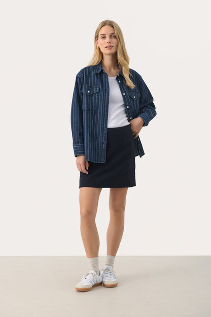 Collette Stribet Denim Skjorte