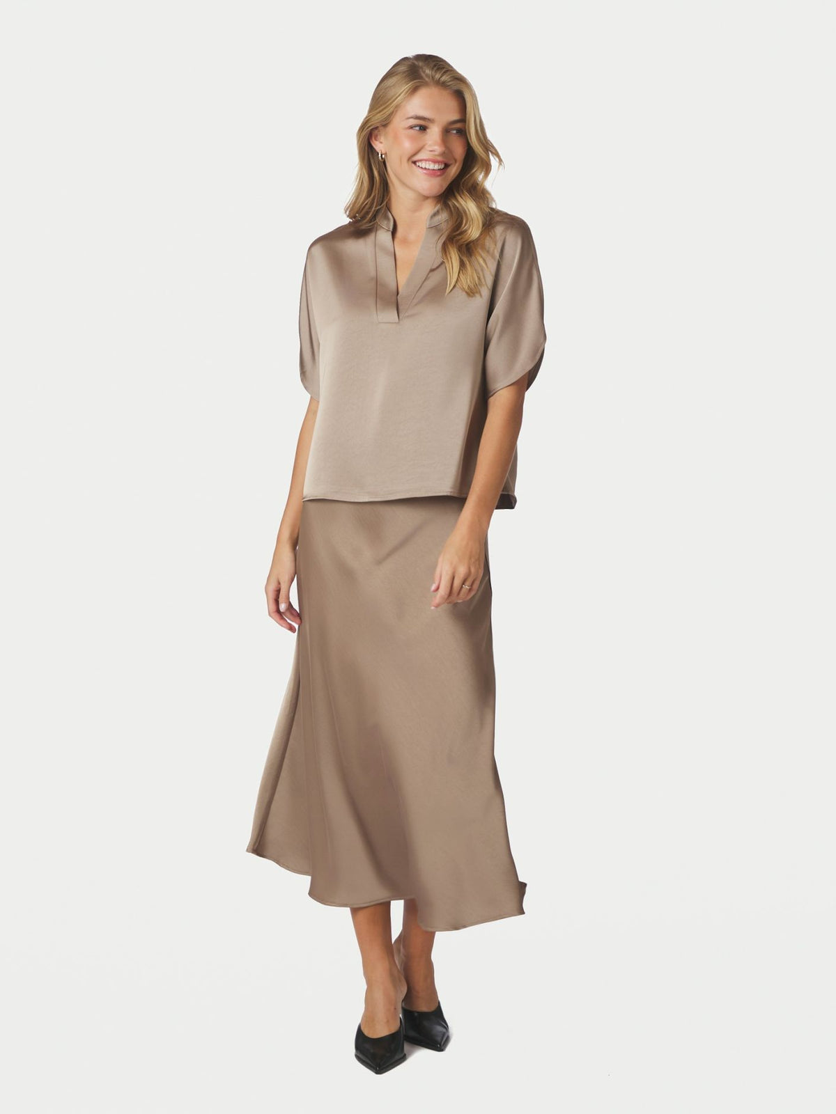 ANELLE HEAVY SATEEN BLUSE NN