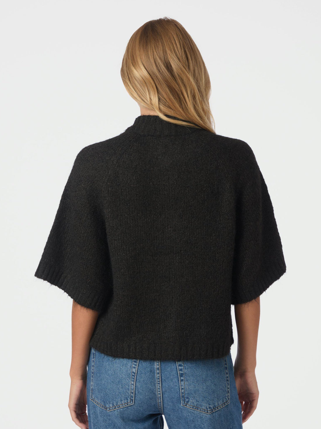 BENUTA FLUFFY KNIT CARDIGAN NEO NOIR