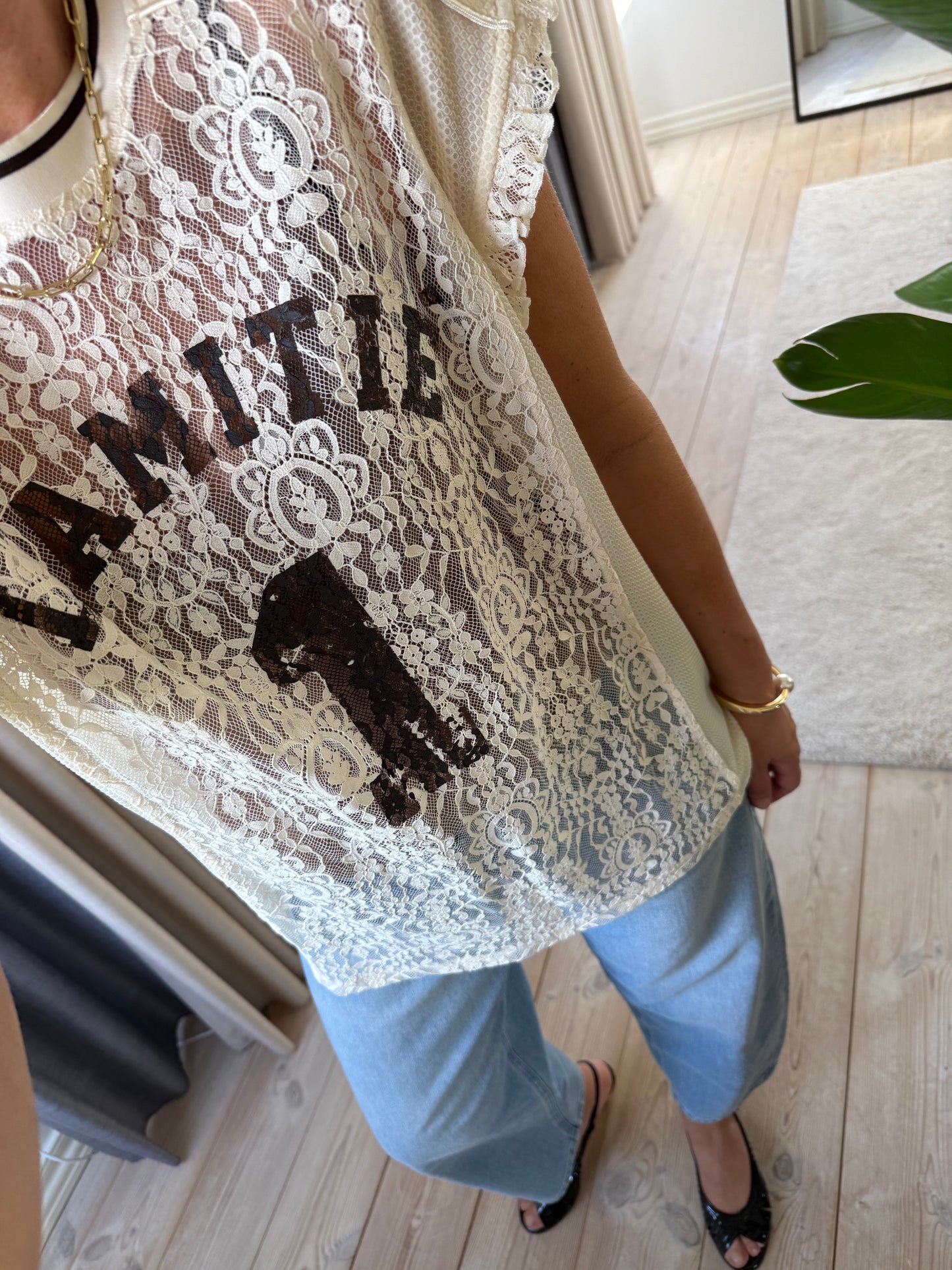 Fodbold Blonde Frill Top