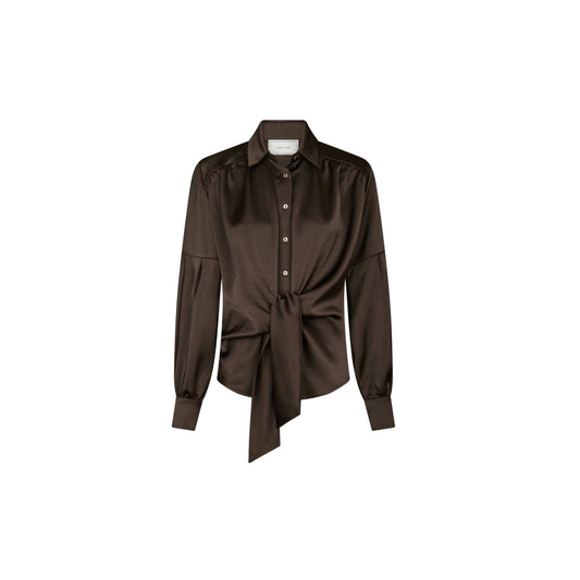 NAJA SATIN BLUSE NEO NOIR