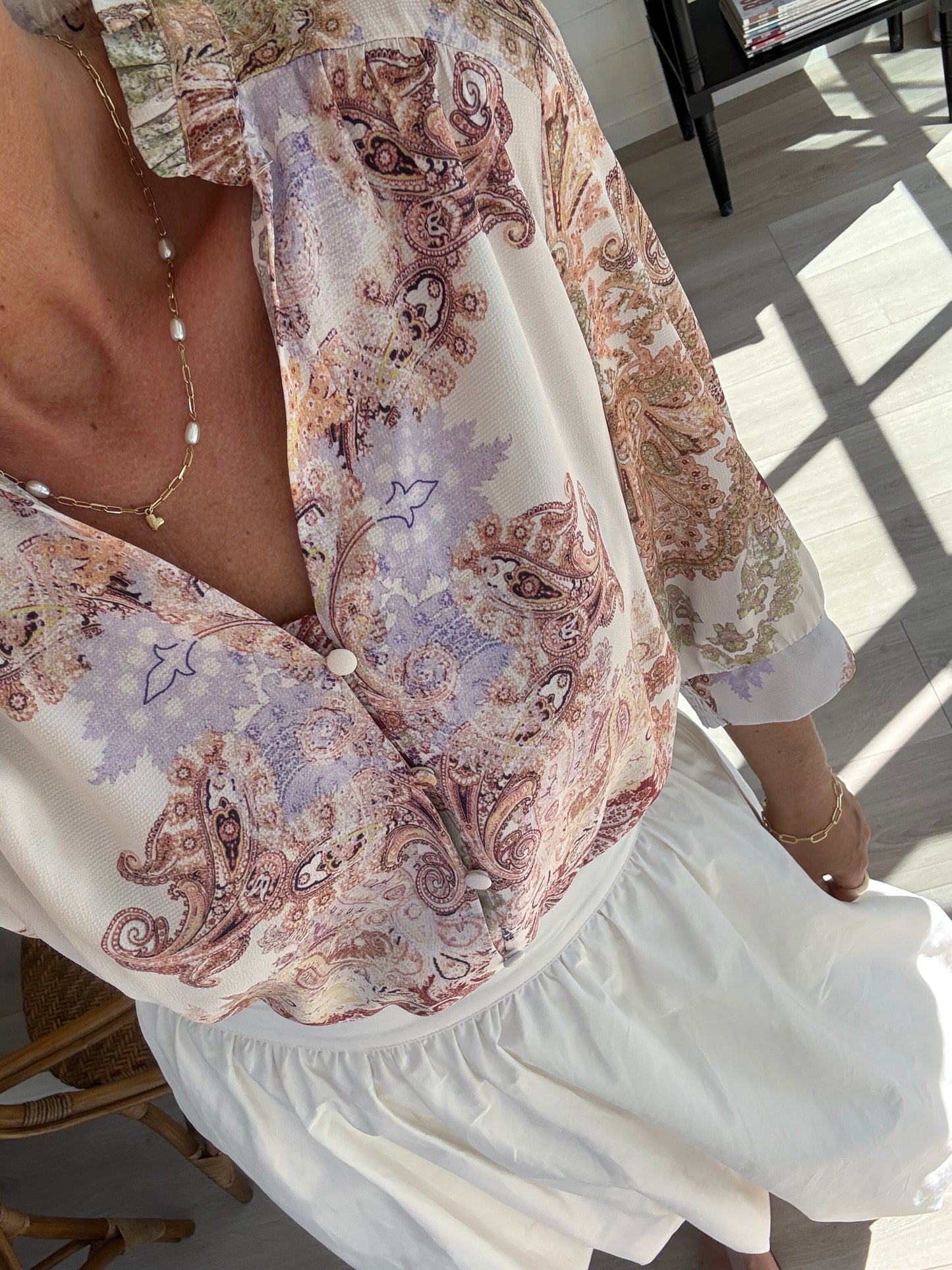 Roselle Artist Paisley Bluse