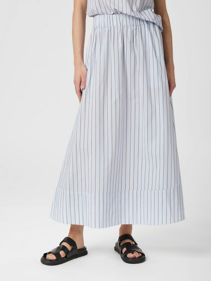 YARA STRIPE LONG SKIRT NEO NOIR