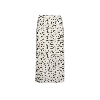 Mesh Logo Pencil Skirt