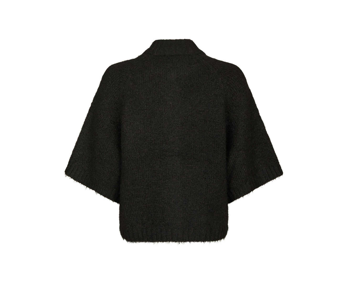 BENUTA FLUFFY KNIT CARDIGAN NEO NOIR