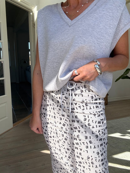 Mesh Logo Pencil Skirt