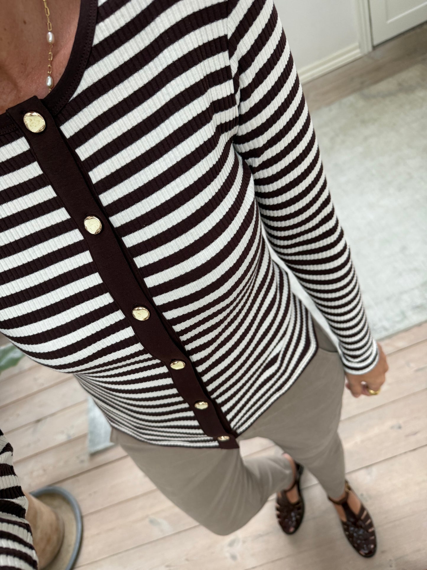 Rib Striped Cardigan