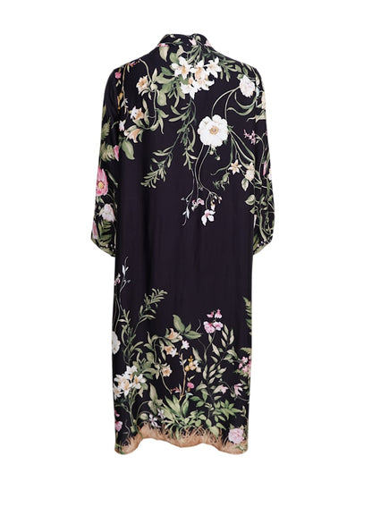 ZENNIA FLOWER KJOLE BLACK COLOUR