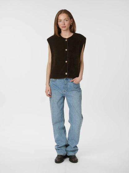 MARIKO TEDDY VEST NEO NOIR