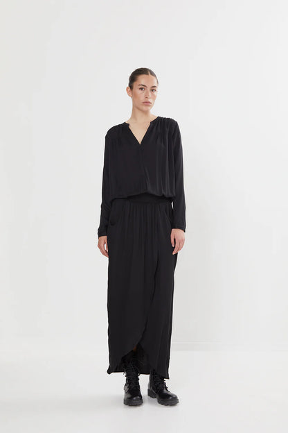 Vera Solid Wrap Kjole