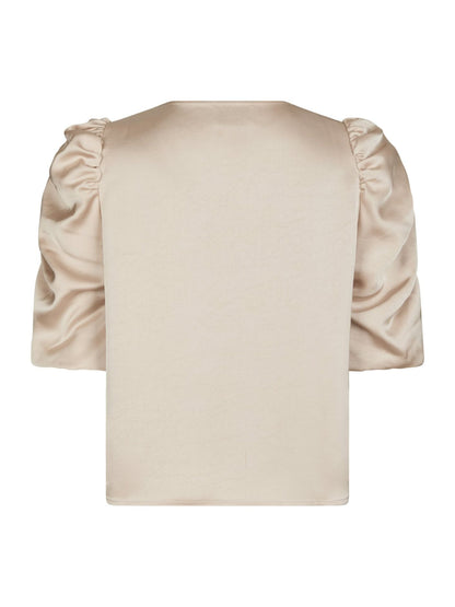 ELBA HEAVY SATIN BLUSE NEO NOIR