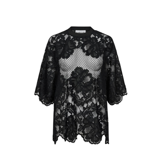 CURVEY LACE HEM T-SHIRT HL