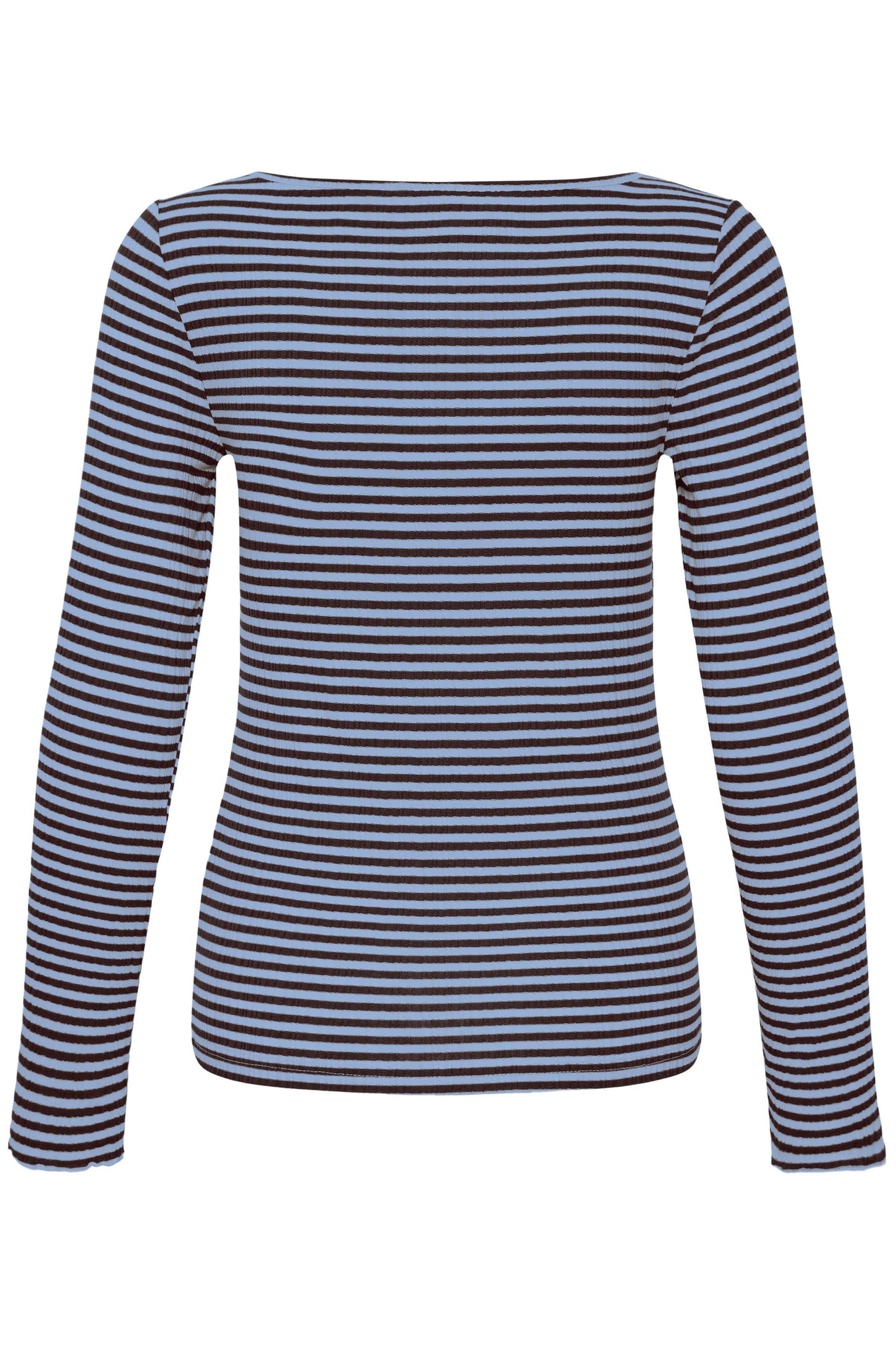 CELLA L/Æ T-SHIRT BLÅ/BRUN ICHI