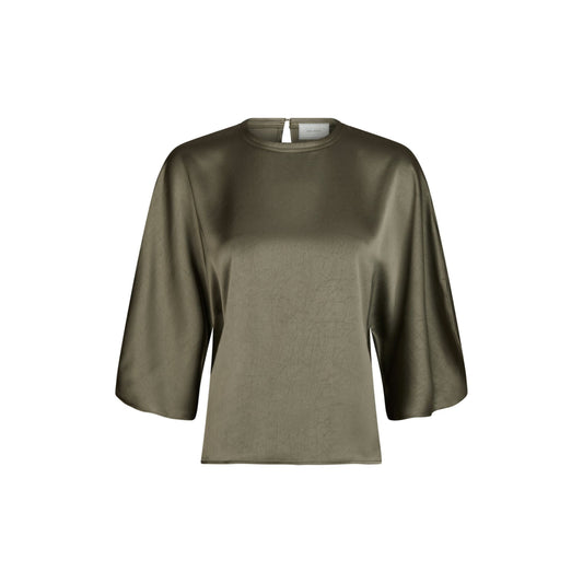 LIORA HEAVY SATEEN BLUSE NEO NOIR