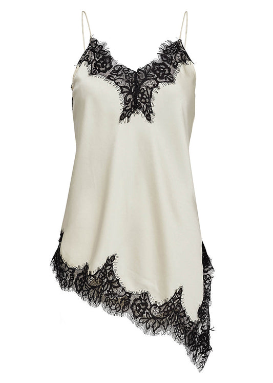 NAOMI ASYM CONTRAST LINGERIE TOP HL