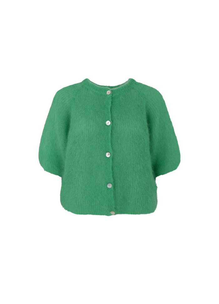 BJOERK PATENT KNIT CARDIGAN BC