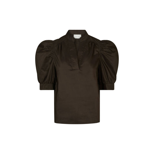 ROELLA POPLIN BLOUSE NEO NOIR