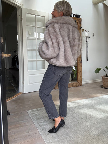 STEFF FAUX FUR JAKKE NEO NOIR