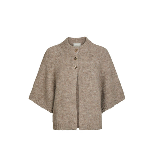 BENUTA FLUFFY KNIT CARDIGAN NEO NOIR