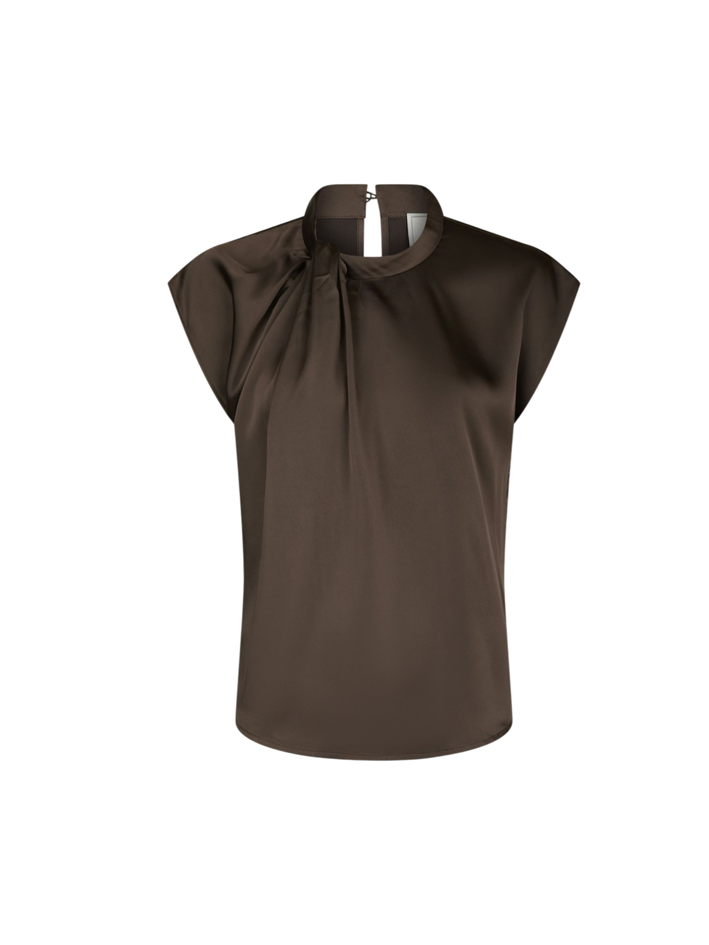 FLEUR DRAPY SATIN BLUSE NEO NOIR