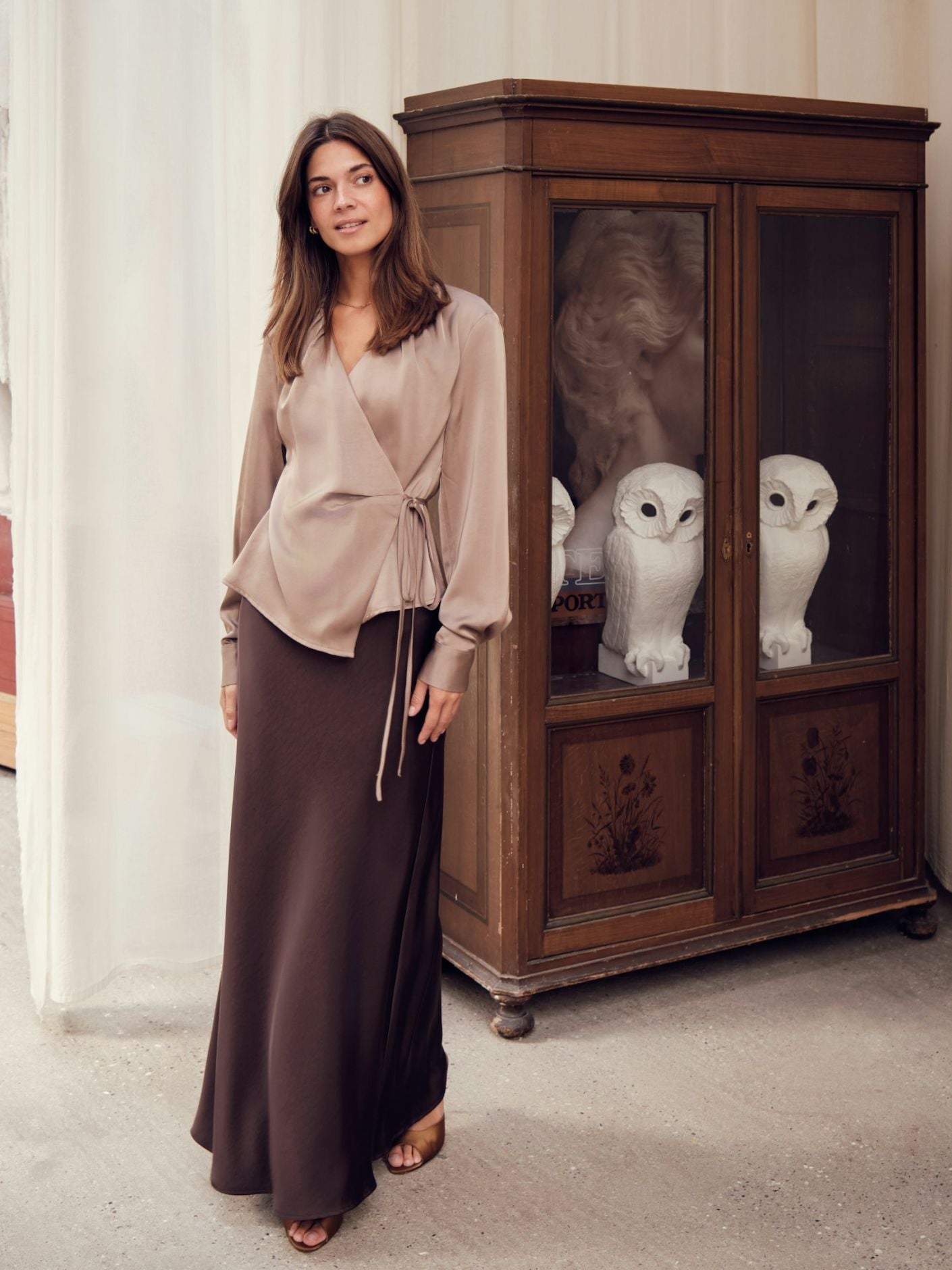 CAPRINA HEAVY SATEEN BLOUSE