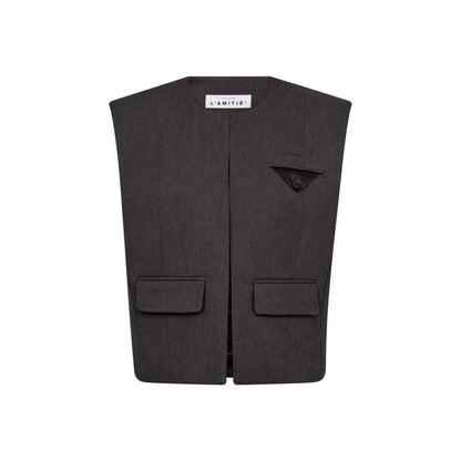 AMY BOX CROP VEST HL - LifeStyle Hedensted