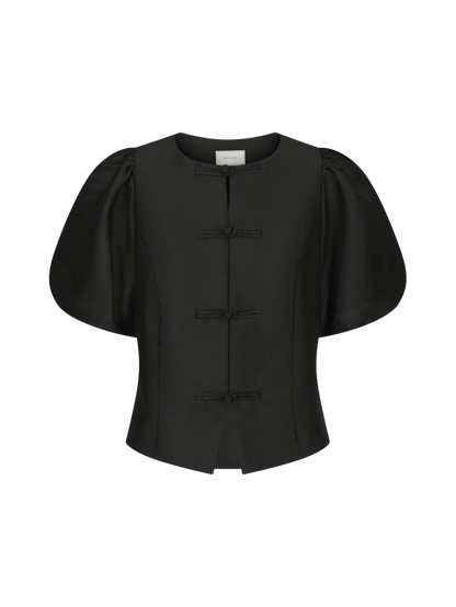 ANELA MANDARIN DULL SATIN BLUSE NN (263) - LifeStyle Hedensted